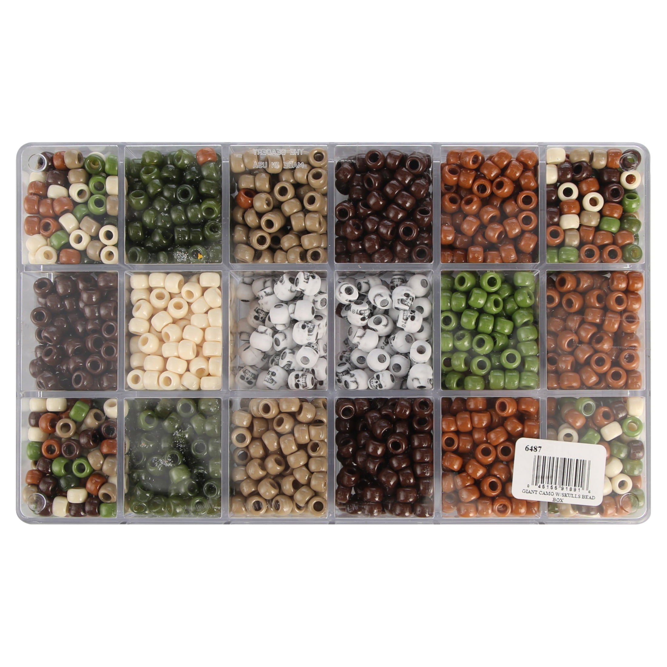 Buy Camouflage Skull Beads, 1/4-lb Bag at S&S Worldwide