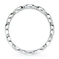 thumbnail image 3 of BERRICLE Sterling Silver Bubble Stackable Open Circle Fashion Anniversary Band for Unisex, Rhodium Plated Size 9, 3 of 8
