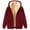A01# Wine, variant on Wuxain Women's Warm Sweatshirt Wool Lined Windproof Coat Elegant Plain Long Sleeve Full Zip Up Hooded Pullover Winter Jacket Clothes,Green