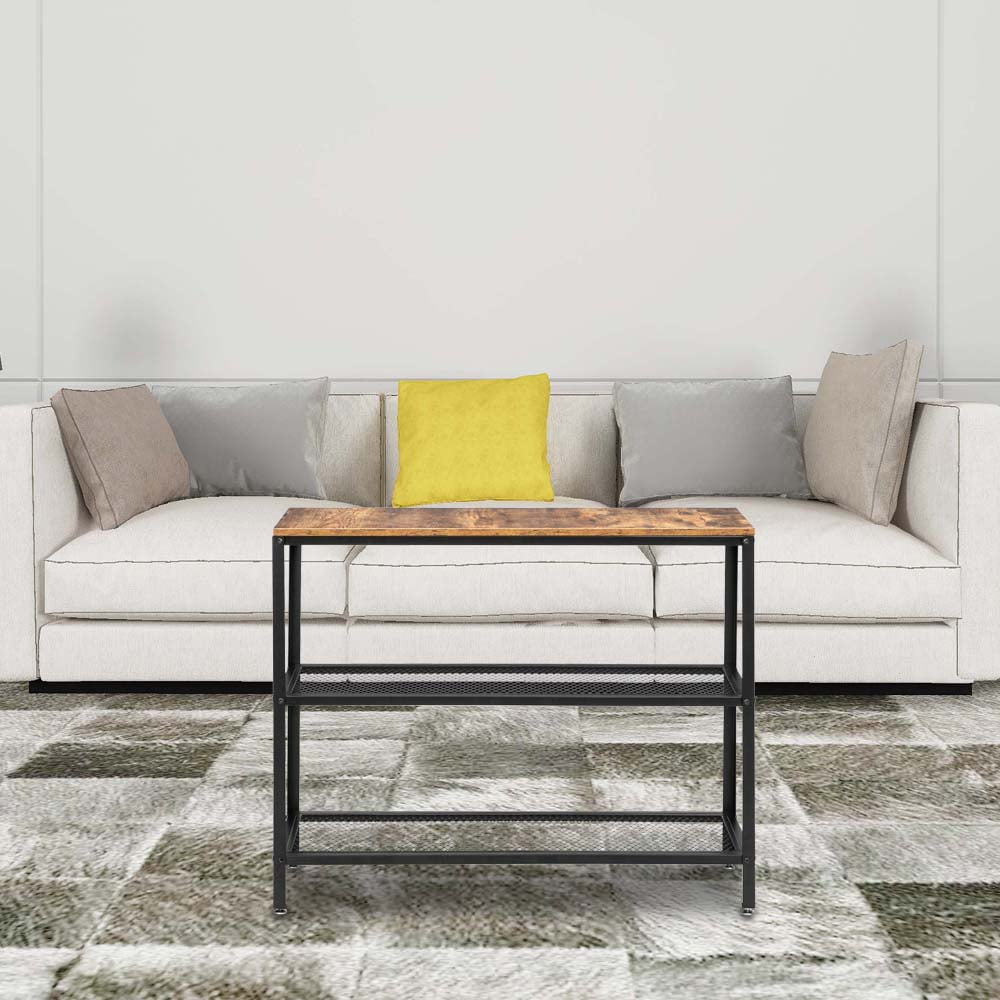 Lowestbes Industrial Console Table, Modern Entry Table with Shelf, Rectangle Wrought Iron Sofa Table, 3T Lowestbes Industrial Console Table, Modern Entry Table with Shelf, Rectangle Wrought Iron Sofa Table, 3T