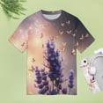thumbnail image 5 of Lavender Women T-Shirt Classic O Neck T-Shirts Short-Sleeve Trendy Animal Print Design Tshirt Casual Clothing, 5 of 5