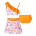 thumbnail image 4 of DPOIS Kids Girls Swimsuit Printed Tank Tops with Skater Skirt and Bikini Briefs, 4 of 4