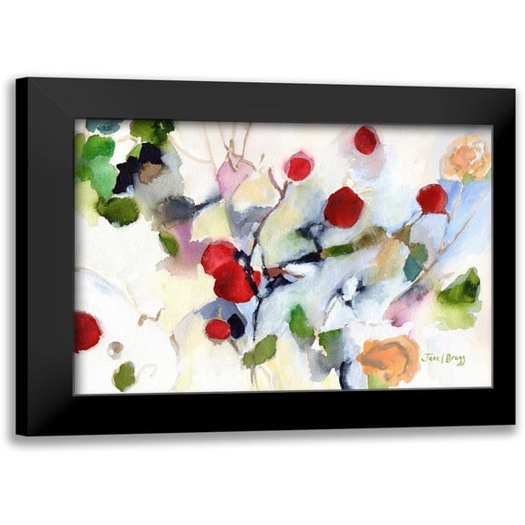 Bragg, Janel 14x11 Black Modern Framed Museum Art Print Titled - Rose Hips at Christmas No. 2