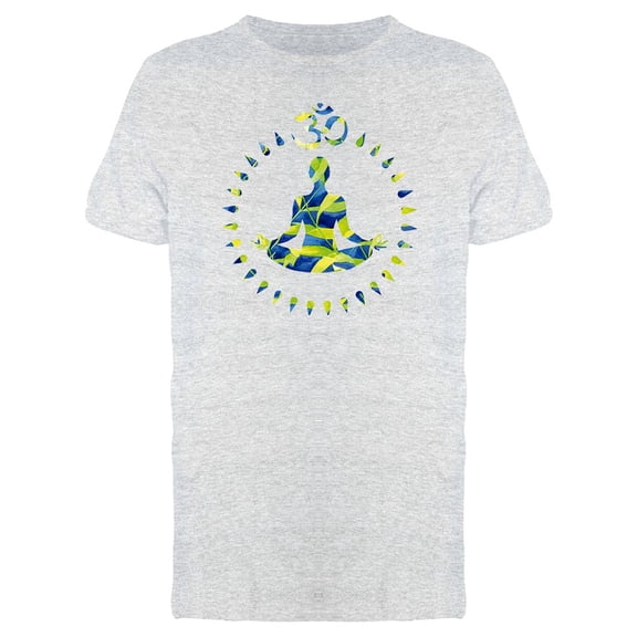 Silhouette Yoga Lotus Pose Icon Tee Men's -Image by Shutterstock