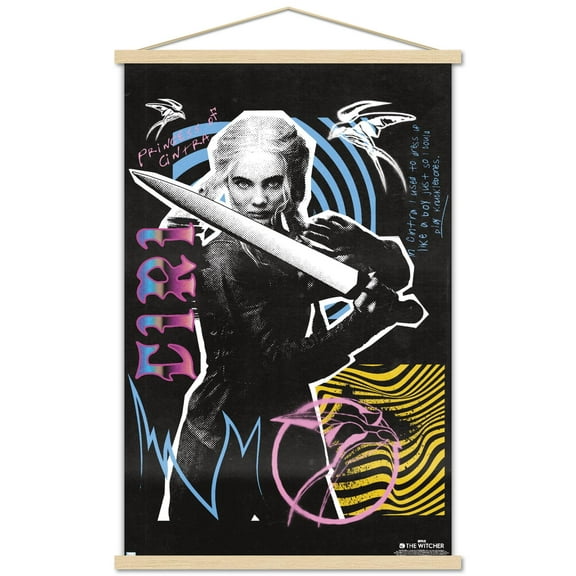Netflix The Witcher: Season 3 - Ciri Wall Poster with Magnetic Frame, 22.375" x 34"