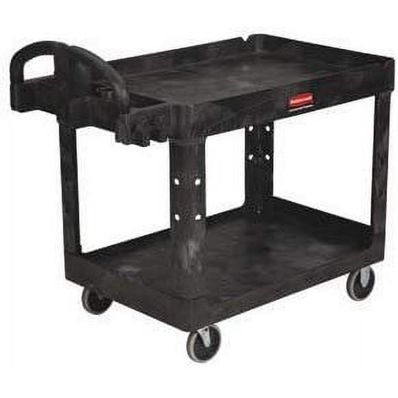 RUBBERMAID Heavy-Duty Tray-Shelf Carts - Black