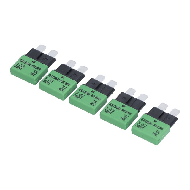 Fusible para automóvil, 5 piezas, fusible de reinicio automático, disyuntor de reinicio automático, fusible A, estándares líderes en la industria