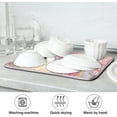 thumbnail image 7 of Coolnut Beautiful Flowers Unicorn Dish Drying Mat for Kitchen Counter, Ultra Absorbent Reversible Microfiber Dishes Drying Rack Pad Heat-resistant Mats 18x24in Home Decor, 7 of 7