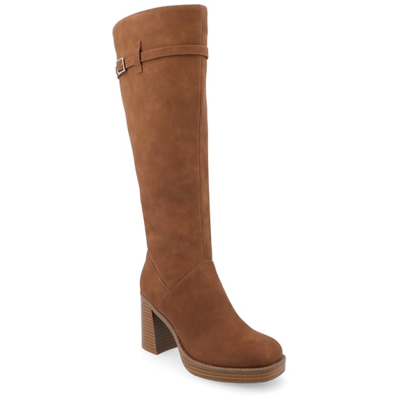 Journee Womens Letice Tru Comfort Foam Wide Width Extra Wide Calf Platform Square Toe Boots