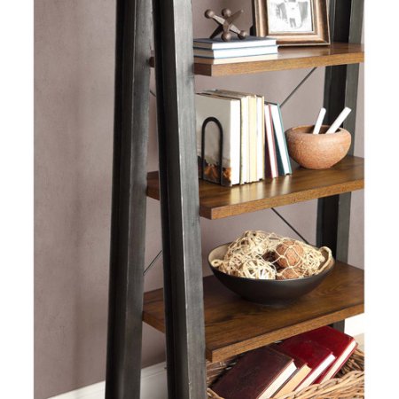 Better Homes and Gardens Mercer 5-Shelf Tower, Vintage Oak