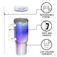 thumbnail image 4 of 40oz Tumbler with Handle and Straw, Vacuum Insulated Stainless Steel Travel Mug, Fits Car Cup Holder, Abstract Colorful Print, 4 of 6