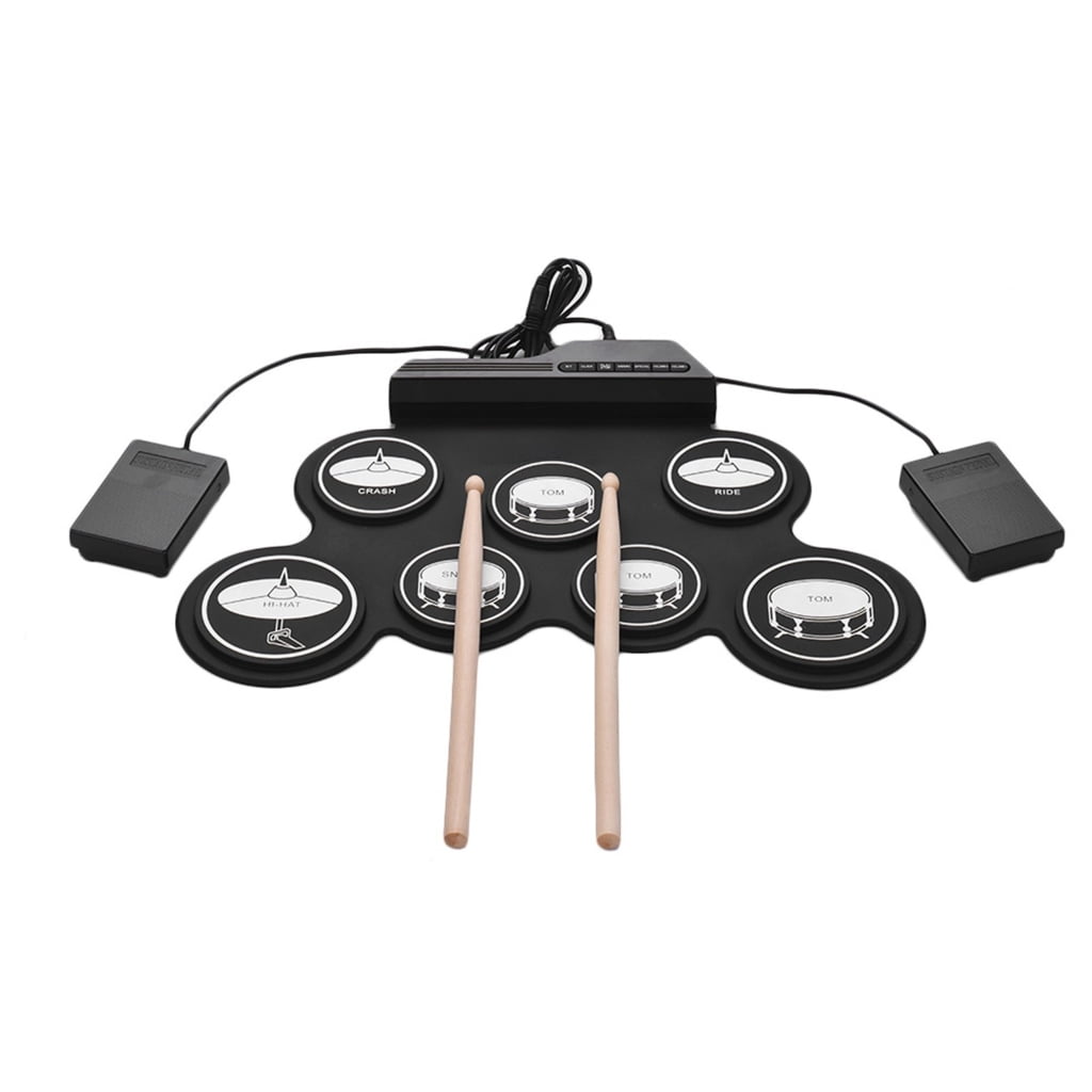 MOMOJIA Compact USB Electronic Drum Set with Sound Interface for Quiet Practice