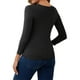thumbnail image 3 of INSPIRE CHIC Camisetas de Maternidad con Fruncidos para Mujeres, Camisas de Manga Larga, Blusas Casuales, Camiseta Básica, Ropa 2025 Grande Negra, 3 of 6