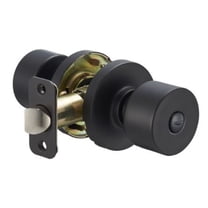 Delaney Brookhaven Privacy Door Knob in Matte Black with Round Trim