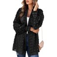 thumbnail image 5 of Chaqueta de punto fina de manga larga de gasa a la moda de principios de otoño para mujer Fridja  hkj641, 5 of 5