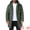 Dark Green, variant on DARING DIVA Men's Mid-Length Outerwear Zipper Quilted Hooded Padded Coat M Gray