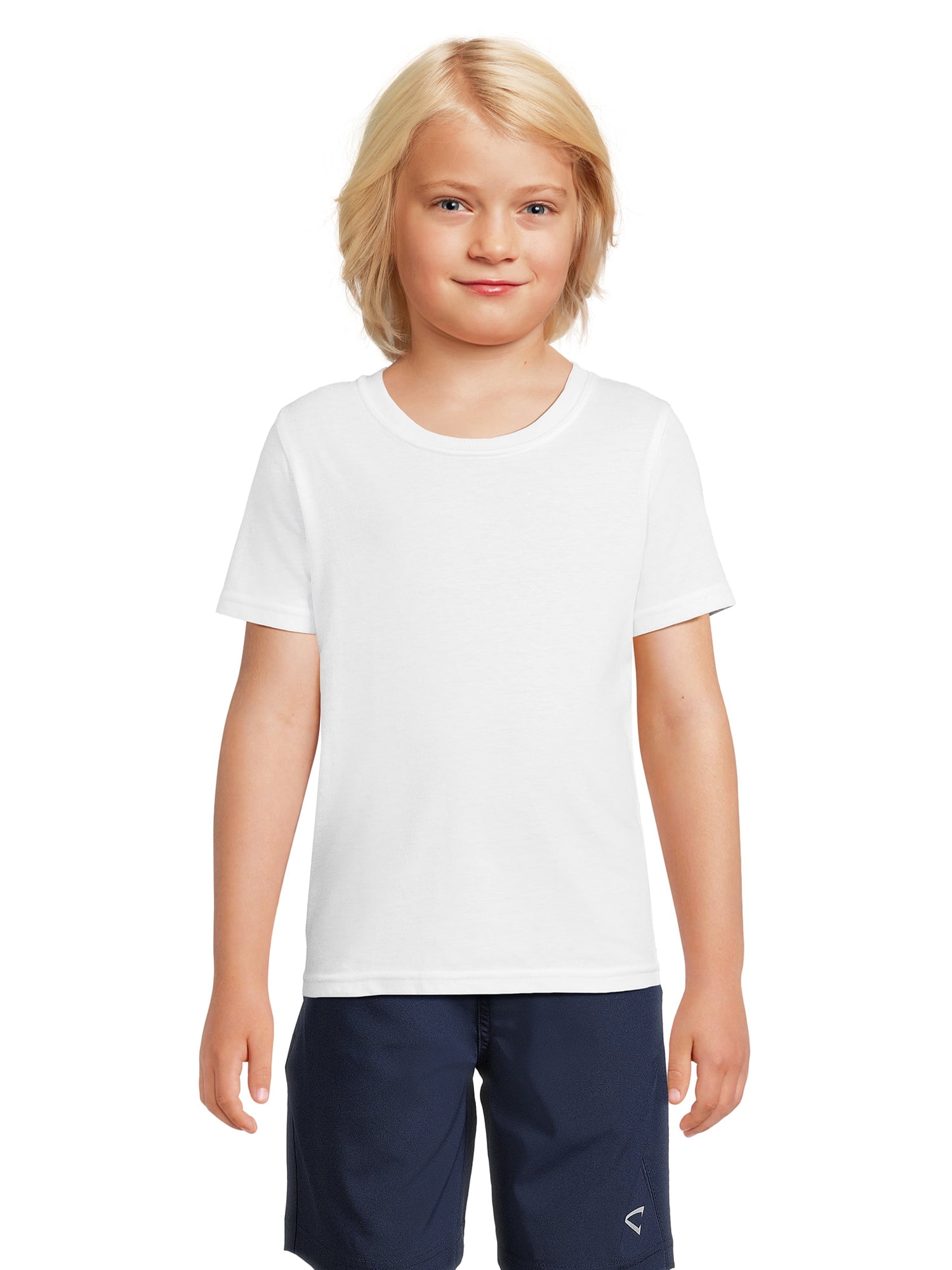 Wonder Nation Toddler Boys Crew Undershirt, 6-Pack, Sizes 2T-5T