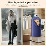 Uten Portable Electric Clothes Dryer, Hanging Ventless Dryer with Timer, Compact Foldable for Apartment, RV, Travel, Space Saving
