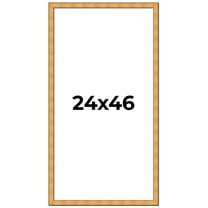 24x46 Frame Gold Rustic Solid Wood Picture Frame | 1.25 Inch Wide Moulding | Rustique Gold