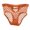 Orange, variant on Women's Sexy Hollow Mesh Transparent Low Waist Pants - Polyester-Cotton Blend - L-XL