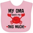 thumbnail image 3 of Inktastic Oma Loves Me Grandson Boys or Girls Baby Bib, 3 of 4