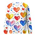 thumbnail image 4 of Viikei Womens Blouse Plus Size,Ladies' Loose Casual Printed Long Sleeved Round Neck Hooded Front Shoulder Sweatshirt White M, 4 of 5