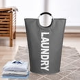 thumbnail image 6 of Large Laundry Basket Bag Storage Waterproof 115L Oxford Fabric Collapsible Laundry Bin Dirty Clothes Basket for Closet Dorm Dorm Laundry Room College dark gray, 6 of 8