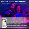 thumbnail image 3 of Neoglint RGBCW Full Color Ceiling Lamp Round LED Ceiling Light Fixture for Bedroom Living Room Stepless Dimming with RF Remote Control, 3 of 9