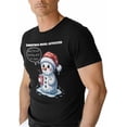 thumbnail image 1 of Camisetas para hombre, camiseta de algodón con cuello redondo y diseño de muñeco de nieve navideño, manga corta, temática navideña de invierno., 1 of 8