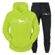 thumbnail image 4 of Conjunto de ropa deportiva con estampado de latidos del corazón de Dachshund para hombre, sudaderas con capucha y pantalones de manga larga a la moda, trajes de 2 piezas, chándales con diseño de perro, 4 of 5