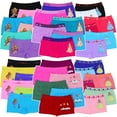 thumbnail image 4 of ToBeInStyle Girls' Pack of 6 Random Print Assortment Seamless Underwear Bottoms - Bikinis, Boyshorts, or Long Layering Shorts, 4 of 6