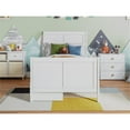 thumbnail image 3 of Lit Plateforme en Bois Portland à Rangement Simple avec Pied de Lit Assorti, Blanc, 3 of 15