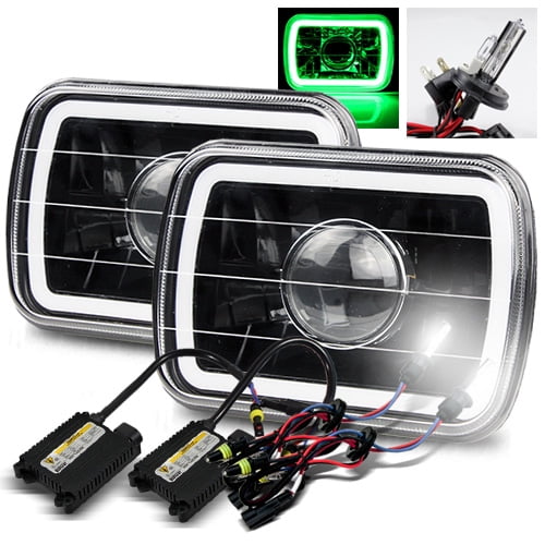 ModifyStreet® 6000K H42 HID + HiPower Green LED 3DHalo Tube H6014