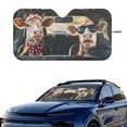 thumbnail image 2 of Xixirimido Windshield Sun Shade for Car SUV Truck Foldable Sunshade for Car Windshield Block UV Rays Keep Your Vehicle Cool Car Interior Accessories, Cute Cow, 2 of 8
