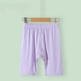thumbnail image 6 of Moxiu Girls Underwear Shorts Summer Casual Soft Modal Dance Shorts 2 Pack Lightweight Cartwheel Basic Elastic Waist Bike Shorts Purple,5-6Years, 6 of 8