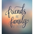 thumbnail image 3 of Family Duvet Cover Set, Friends are Famly We Choose Inspirational Phrase Fashion Print BFF Theme, Decorative 2 Piece Bedding Set with 1 Pillow Shams, Twin Size, Dark Blue Yellow Peach, by Ambesonne, 3 of 3