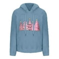 thumbnail image 3 of qucoqpe Womens Christmas Wool Fuzzy Fleece Hoodies Sweatshirts 2025 Casual Long Sleeve Baggy Pullover Sweater Tops Winter Clothing with Pockets, 3 of 5