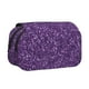 thumbnail image 1 of Disketp Purple Glitter Estuche de Lápices de Doble Capa con Tapa Abatible y Cremallera, Organizador Escolar para Adolescentes y Adultos, 1 of 7