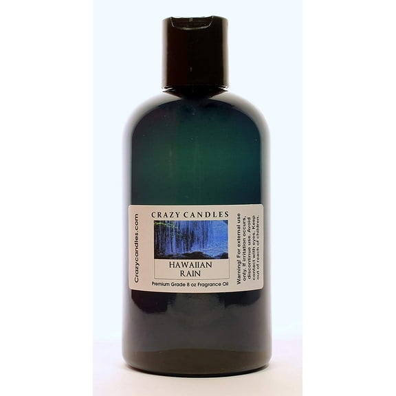 Crazy Candles 8oz Hawaiian Rain 8 Fl Oz Bottle (237ml) Premium Grade Scented Fragrance Oil Made in USA