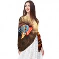 thumbnail image 5 of Thanksgiving Turkey Translucent Breathable Chiffon Yarn Silk Scarf 180*73 (70.86*28.7in) - Lightweight Head Wrap for Women and Girls, 5 of 6