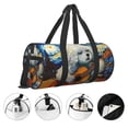 thumbnail image 3 of Easygdp Dog Guitar Starry Night Bolsa de Viaje, Bolsa de Mano, Bolsa de Gimnasio, Bolsa de Equipaje para Viaje, 3 of 6