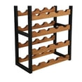 thumbnail image 4 of Northbeam Berlin Acacia Wood Wine Rack - 16-Bottle Capacity with Powder-Coated Steel Frame, 4 of 4