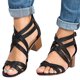 thumbnail image 5 of Amzcrzy Zapatos de mujer,Zapatos de mujer,Zapatillas de mujer, Sandalias de tacón medio con tiras en el tobillo para mujer, zapatos casuales Sandalias Mujer Zapatillas De Casa, 5 of 5