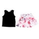 thumbnail image 1 of Ropa para niña bebé, conjunto con falda floral, chaleco, tops de verano de algodón negro, ropa de tirantes 3 años, 1 of 9