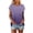 Purple, variant on ZQUUVOU Women's Casual Short Sleeve Tops Round Neck Solid Color Blouse Blue