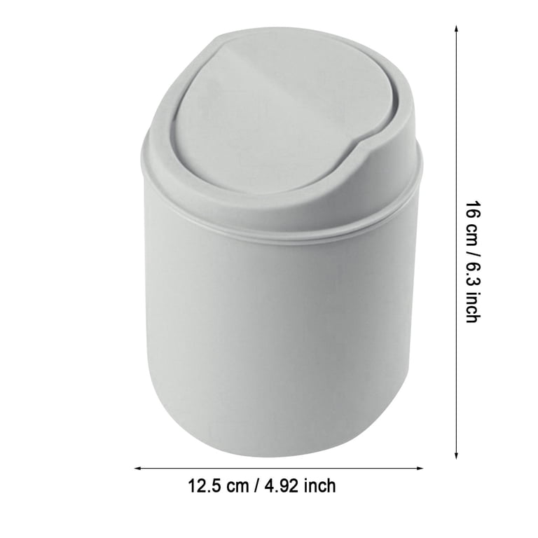 Computer W Waste 2Pcs Mini Desktop Trash Can With Flip Lid, Small Plastic Waste Basket ...
