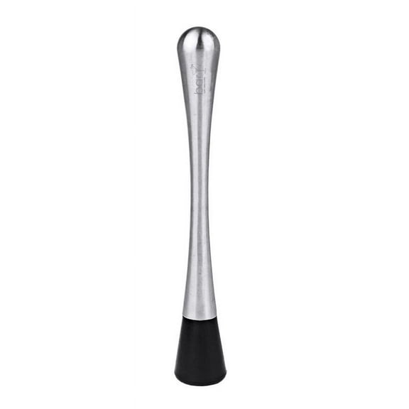 Stainless Steel Muddler, Black & Silver, BarY3, Use by Adults