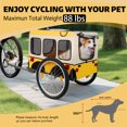 thumbnail image 3 of imerelez Large Folding Bike Trailer for Dogs – Heavy-Duty Steel Frame, Spacious Design with 20-Inch Wheels for All-Terrain Cycling, Jogging & Camping Adventure extra fat width 20-1/8in wheel, 3 of 8