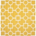 thumbnail image 6 of SAFAVIEH Cambridge Joyce Geometric Shapes Wool Area Rug, Gold/Ivory, 6' x 6' Square, 6 of 10