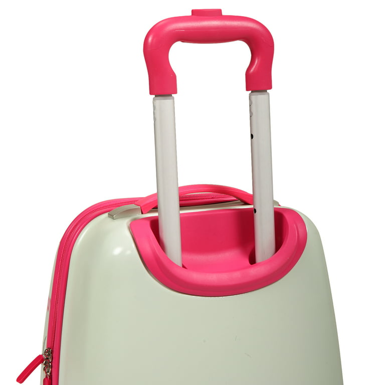 Jaxpety Kid Luggage w/Wheels for Girls, Toddler Rolling 16in Suitcase w/12in Backpack, Girl Travel Carry-On, Mermaid